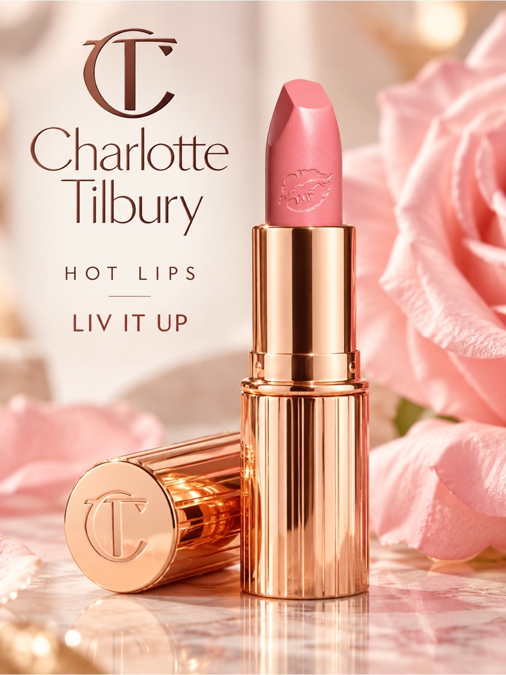 Charlotte Tilbury Hot Lips Liv It Up Pink Lipstick BNIB 0.12 oz